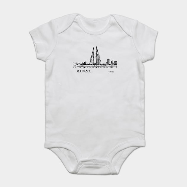 Manama Bahrain Baby Bodysuit by Lakeric